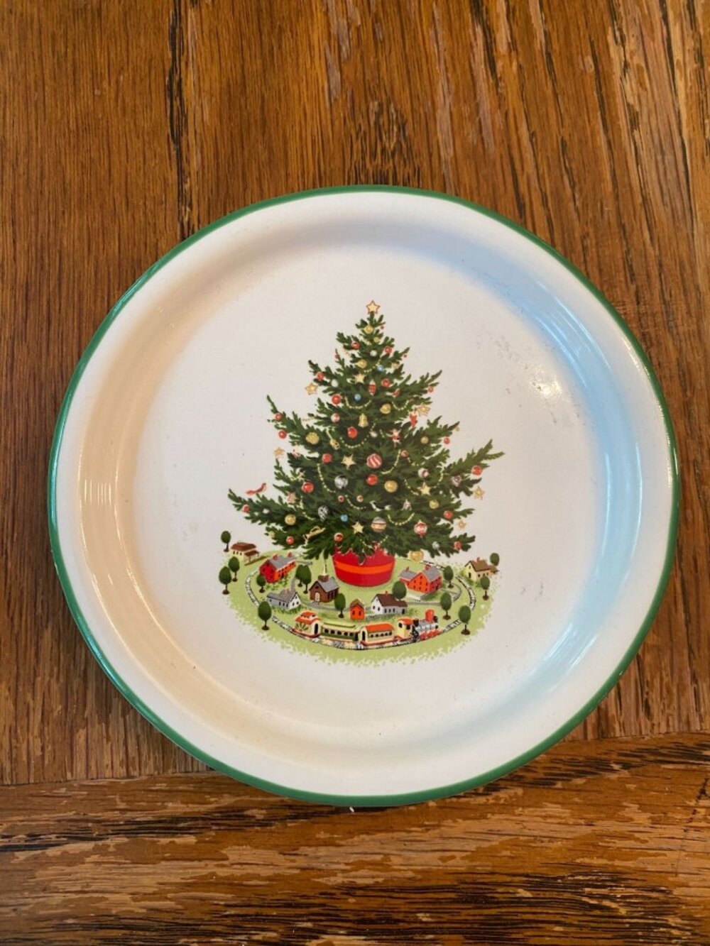 Christmas Heritage By Pfaltzgraff Ceramic Trivet Festive Tree & Village Design 4